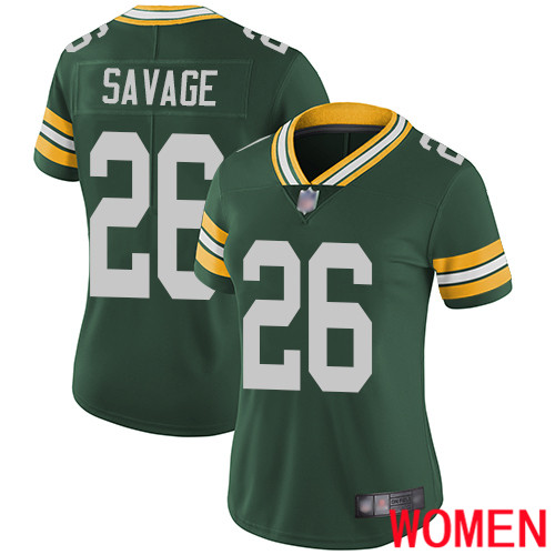 Green Bay Packers Limited Green Women #26 Savage Darnell Home Jersey Nike NFL Vapor Untouchable->youth nfl jersey->Youth Jersey